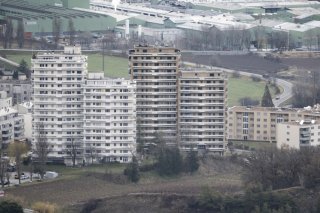 Les faits se sont produits dans la cité Aldrin, à Sierre. KEYSTONE/ALESSANDRO DELLA VALLE